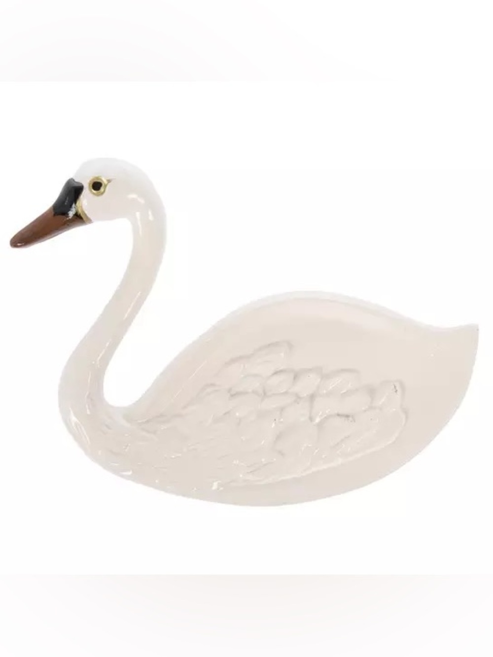 (2) White Swan Trinket Dish